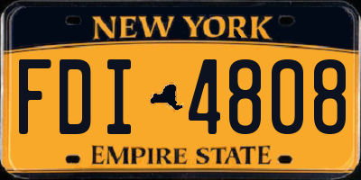 NY license plate FDI4808