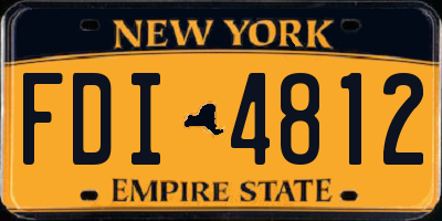 NY license plate FDI4812