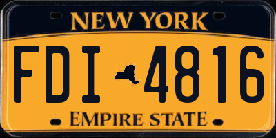NY license plate FDI4816