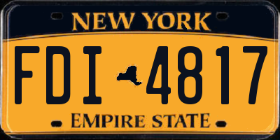 NY license plate FDI4817