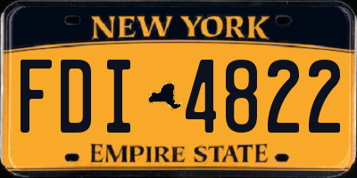 NY license plate FDI4822
