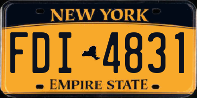 NY license plate FDI4831