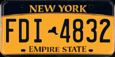 NY license plate FDI4832