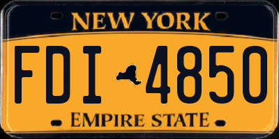 NY license plate FDI4850