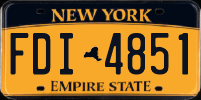 NY license plate FDI4851