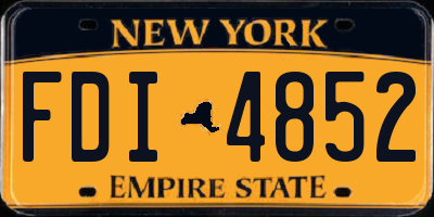 NY license plate FDI4852