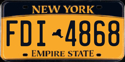 NY license plate FDI4868
