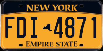 NY license plate FDI4871