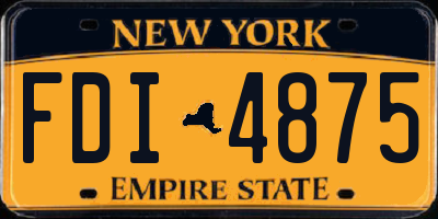 NY license plate FDI4875