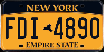NY license plate FDI4890