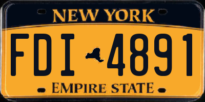 NY license plate FDI4891