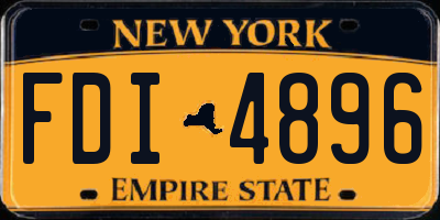 NY license plate FDI4896