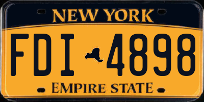 NY license plate FDI4898