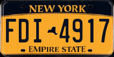 NY license plate FDI4917