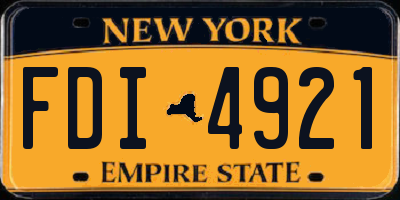 NY license plate FDI4921