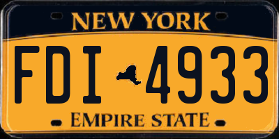NY license plate FDI4933