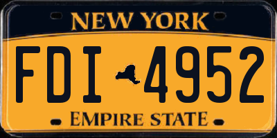 NY license plate FDI4952