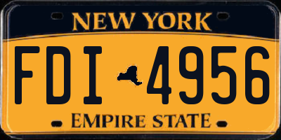 NY license plate FDI4956