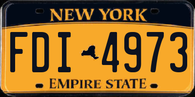 NY license plate FDI4973
