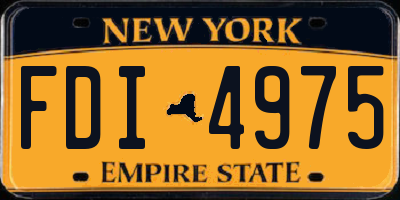 NY license plate FDI4975