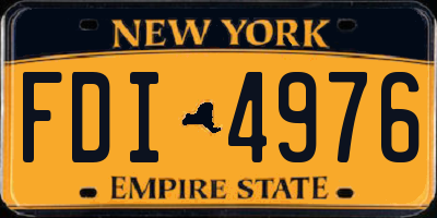 NY license plate FDI4976