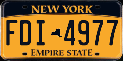 NY license plate FDI4977