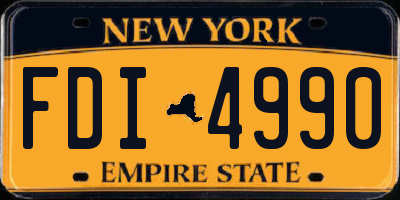 NY license plate FDI4990