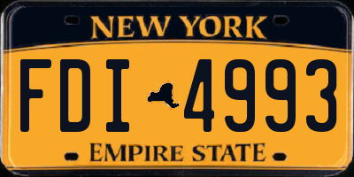 NY license plate FDI4993