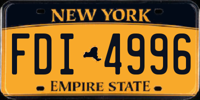 NY license plate FDI4996