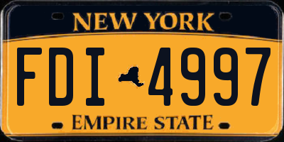 NY license plate FDI4997