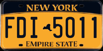NY license plate FDI5011