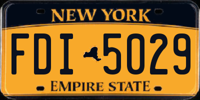 NY license plate FDI5029