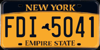 NY license plate FDI5041