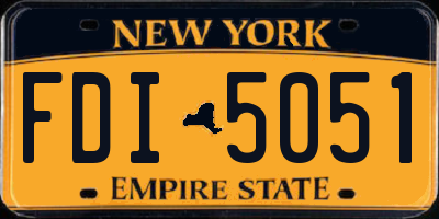 NY license plate FDI5051