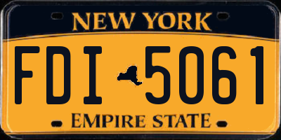 NY license plate FDI5061