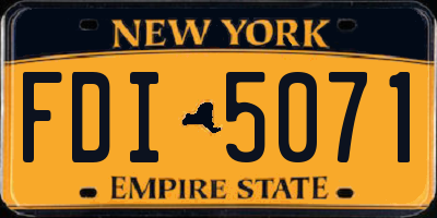NY license plate FDI5071