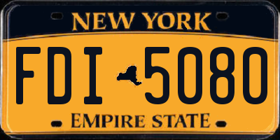 NY license plate FDI5080