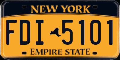 NY license plate FDI5101