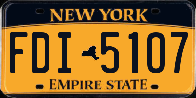 NY license plate FDI5107