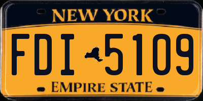 NY license plate FDI5109