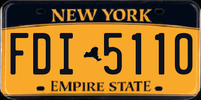 NY license plate FDI5110