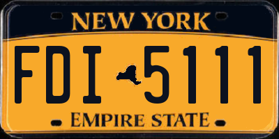 NY license plate FDI5111