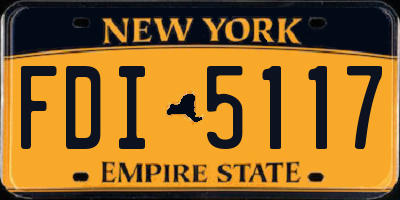 NY license plate FDI5117