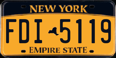NY license plate FDI5119