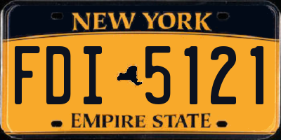 NY license plate FDI5121