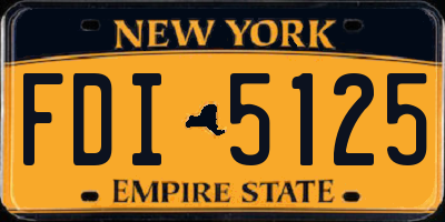 NY license plate FDI5125