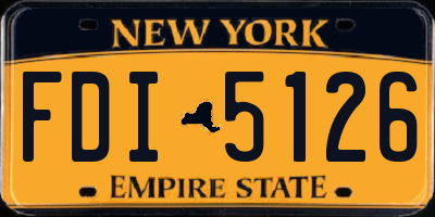NY license plate FDI5126