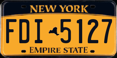 NY license plate FDI5127