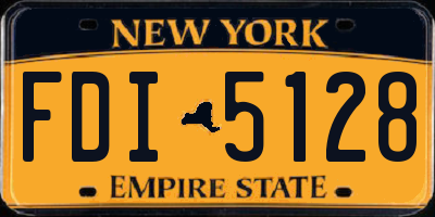 NY license plate FDI5128
