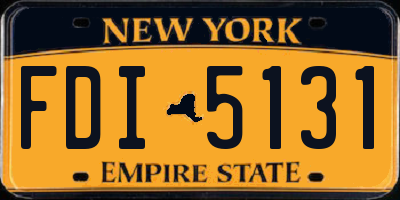 NY license plate FDI5131